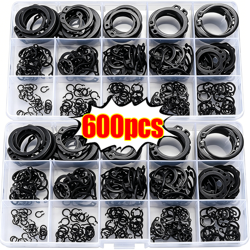 Snap Fastener Set - 600/300pcs Carbon Steel C Type External