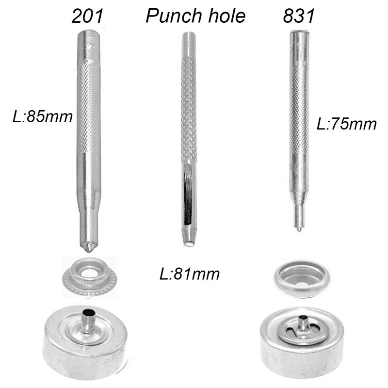 Snap Fastener Set - MALL 72Pcs 15MM Stainless Steel Fastener