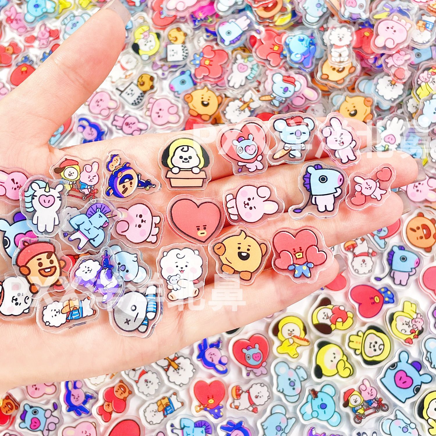 Acrylic Cosplay Prop - 100pcs BT21 BTS single-layer 2cm acrylic