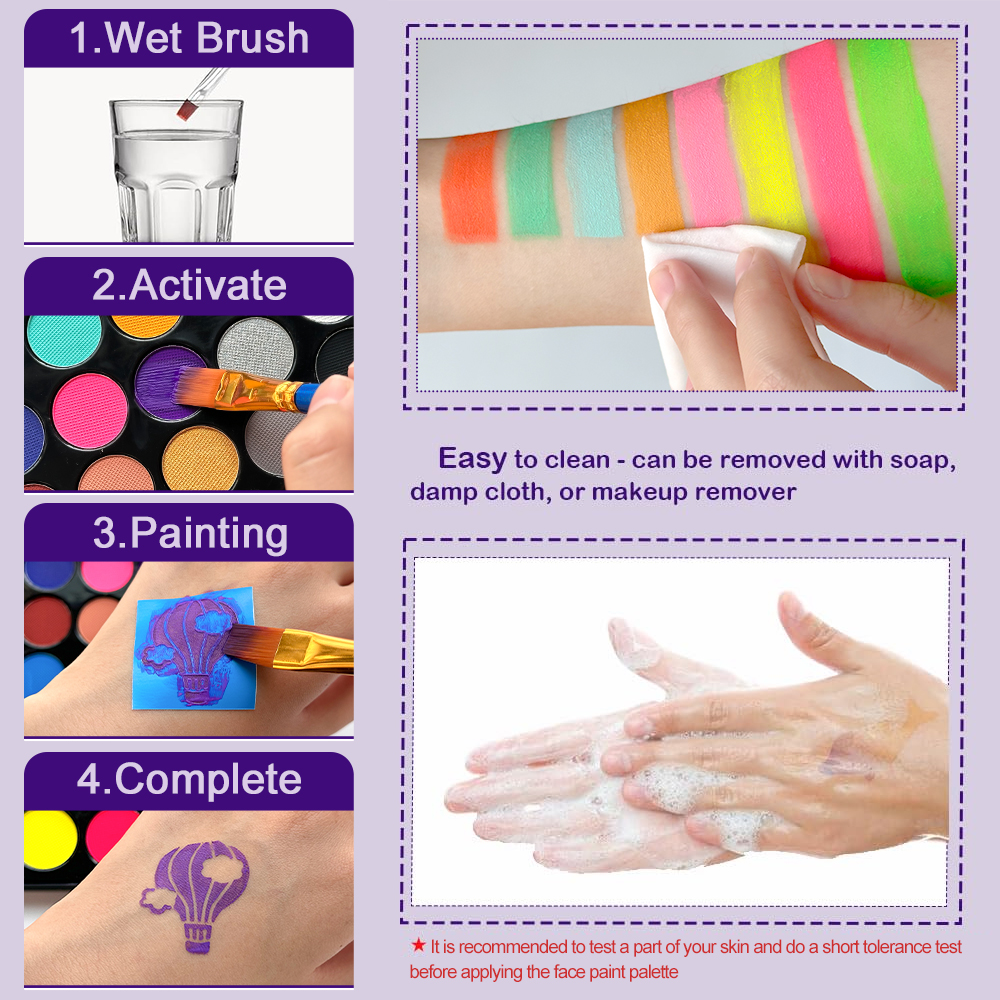 22 Color Face Body Painting Ki - Cosplay Prop Paint ulasan dan harga