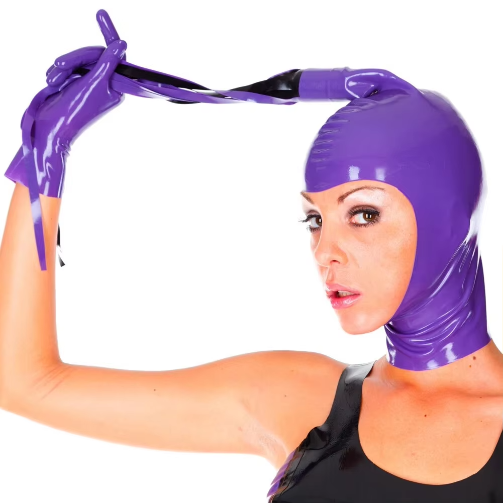 Black Latex Hood with Latex Po - Cosplay Prop Paint ulasan dan harga