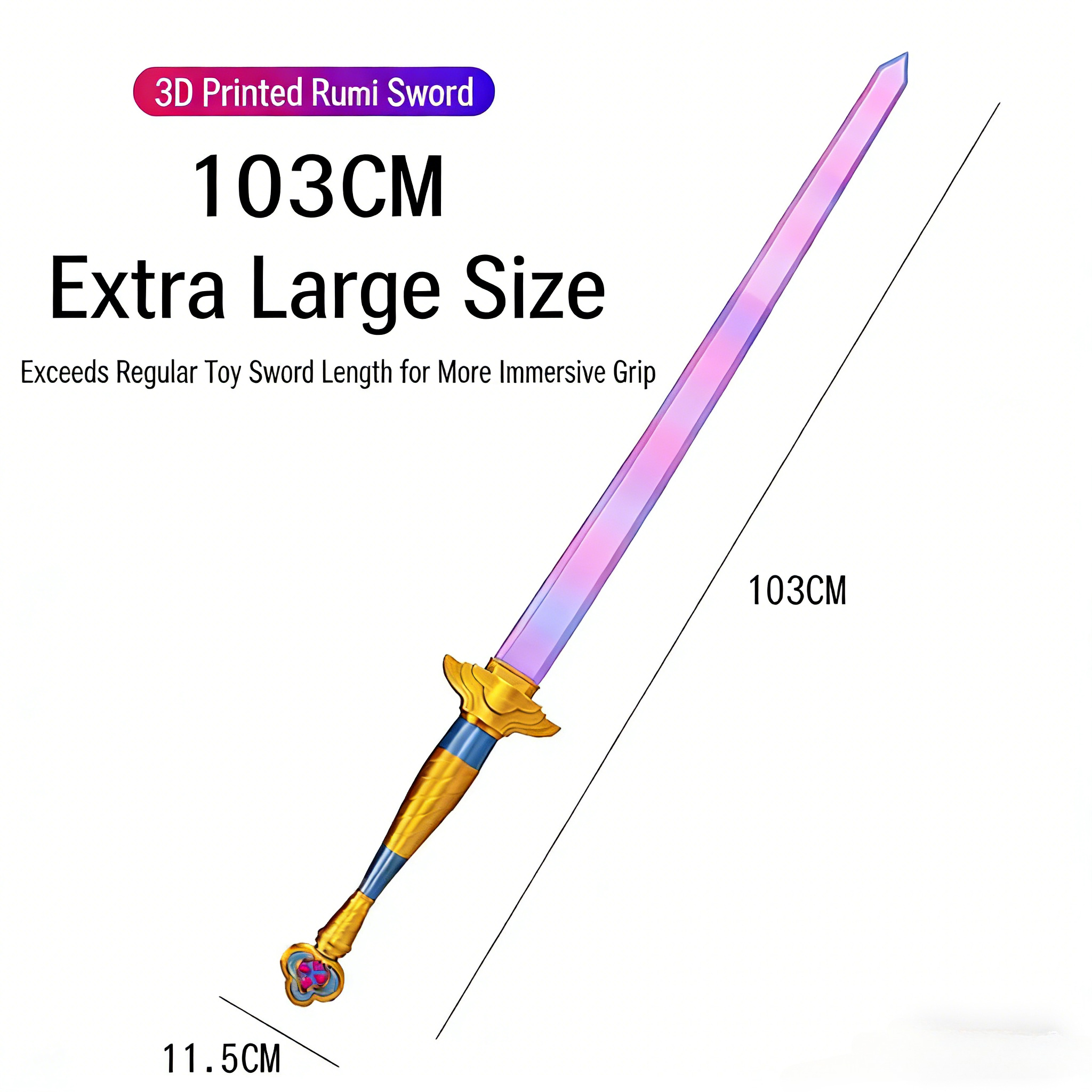 Purple Rumi Demon Hunter Sword - Cosplay Prop Dagger ulasan dan harga
