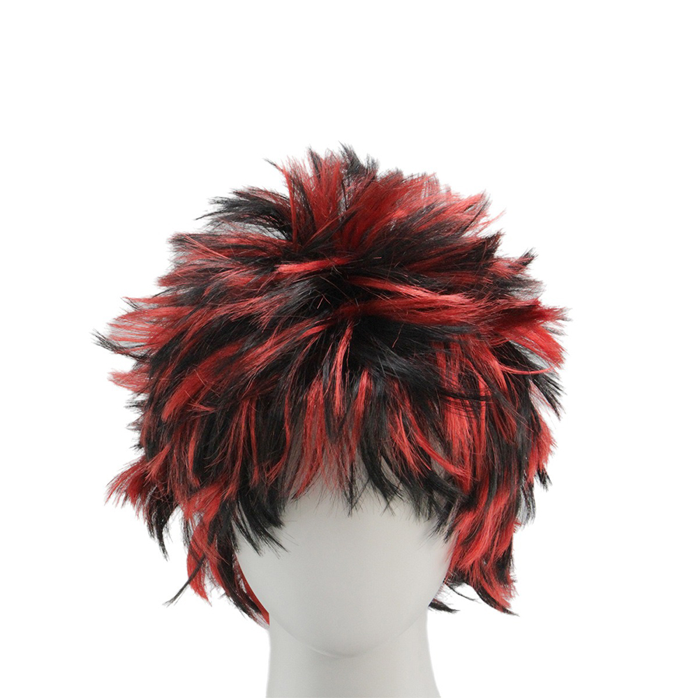 Black Red Afro Wig 11inch Butt - Wig Fiber Net ulasan dan harga