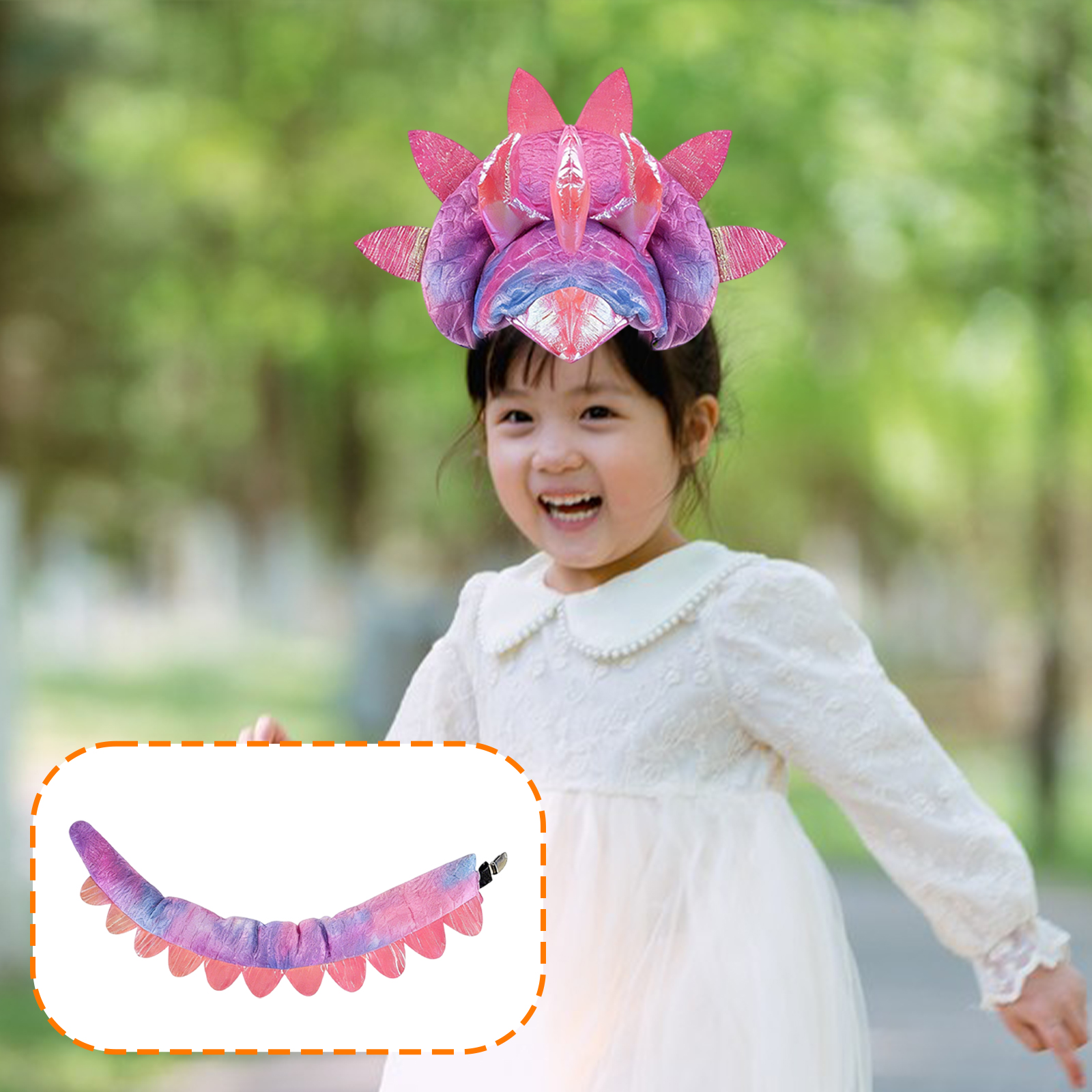 Dinosaur Headband Tail Party S - Easy Cosplay Prop ulasan dan harga