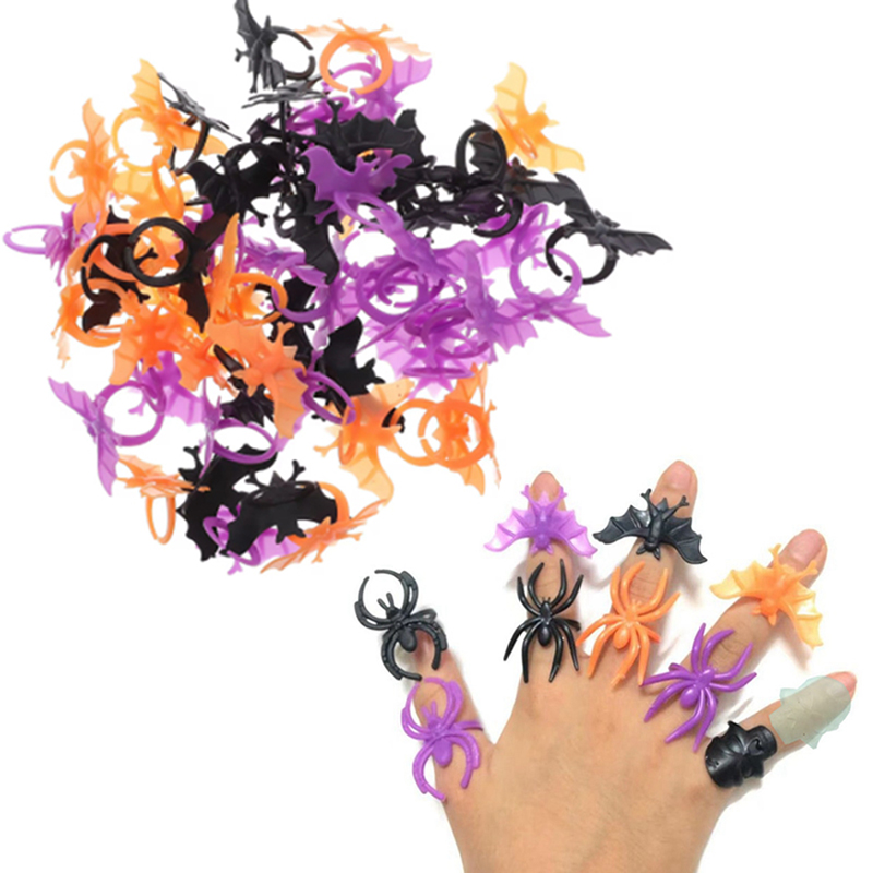 30/60pcs Bat Spider Rings Gift - Cosplay Prop Filler ulasan dan harga