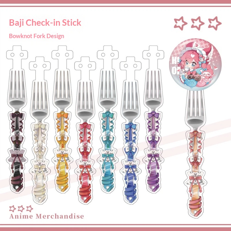 Anime Acrylic Bowknot Fork Sha - Acrylic Cosplay Prop ulasan dan harga