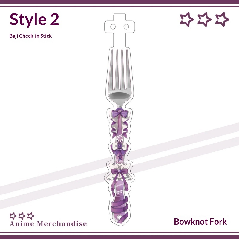 Anime Acrylic Bowknot Fork Sha - Acrylic Cosplay Prop ulasan dan harga