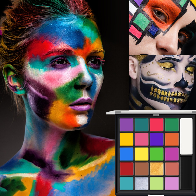 22-Color Face Body Paint Set O - Body Paint Sfx ulasan dan harga
