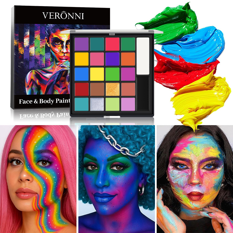 22-Color Face Body Paint Set O - Body Paint Sfx ulasan dan harga