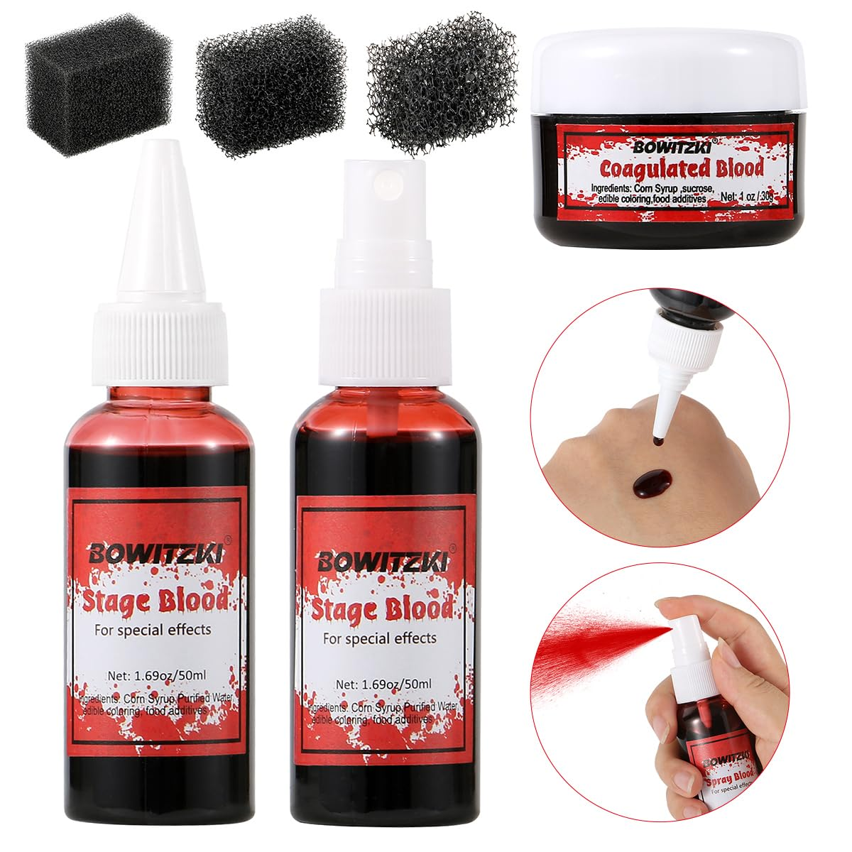 Bowitzki Fake Blood 3PCS Stage - Body Paint Sfx ulasan dan harga