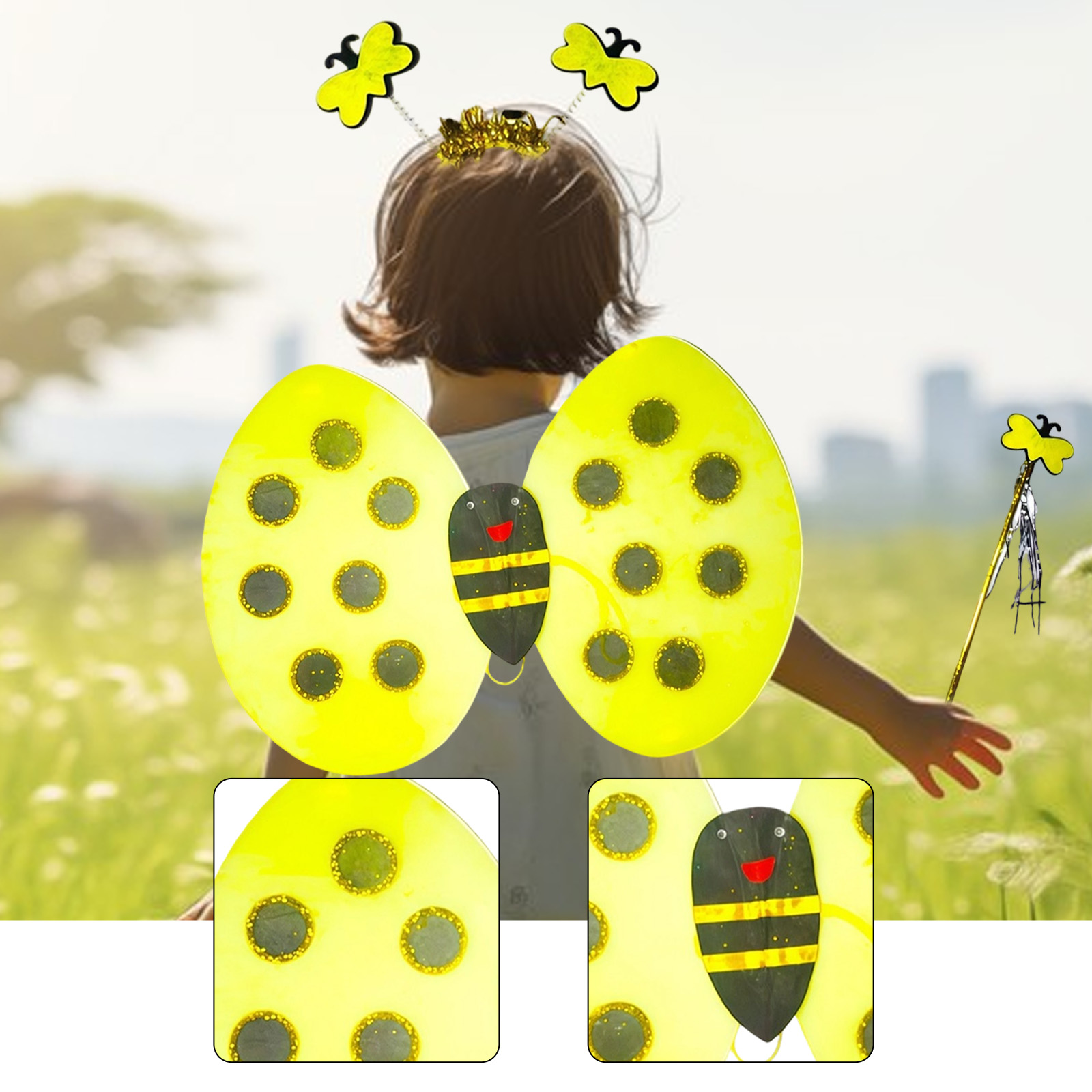 Bee Wing Dress up Easy to Wear - Easy Cosplay Prop ulasan dan harga
