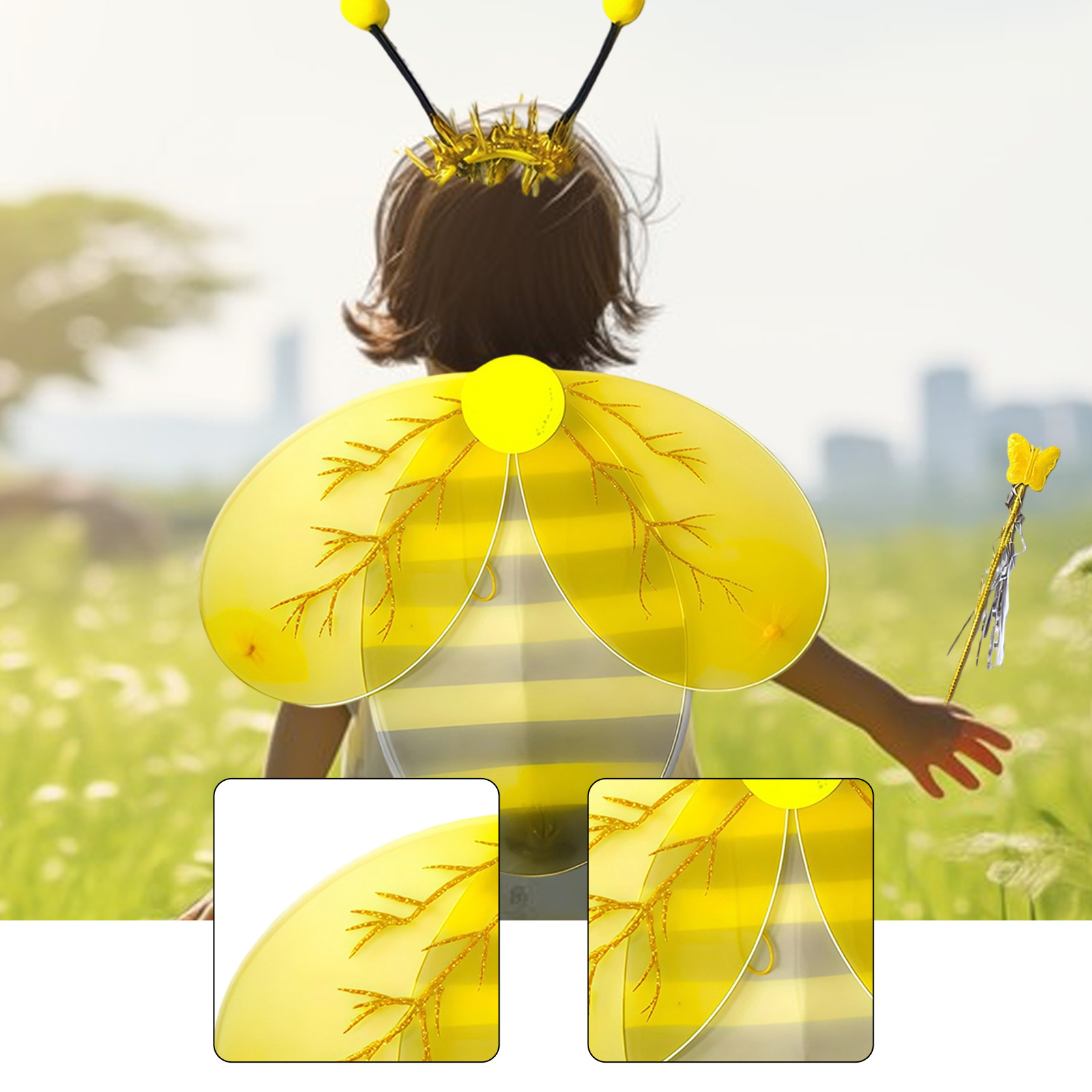 Bee Wing Dress up Easy to Wear - Easy Cosplay Prop ulasan dan harga
