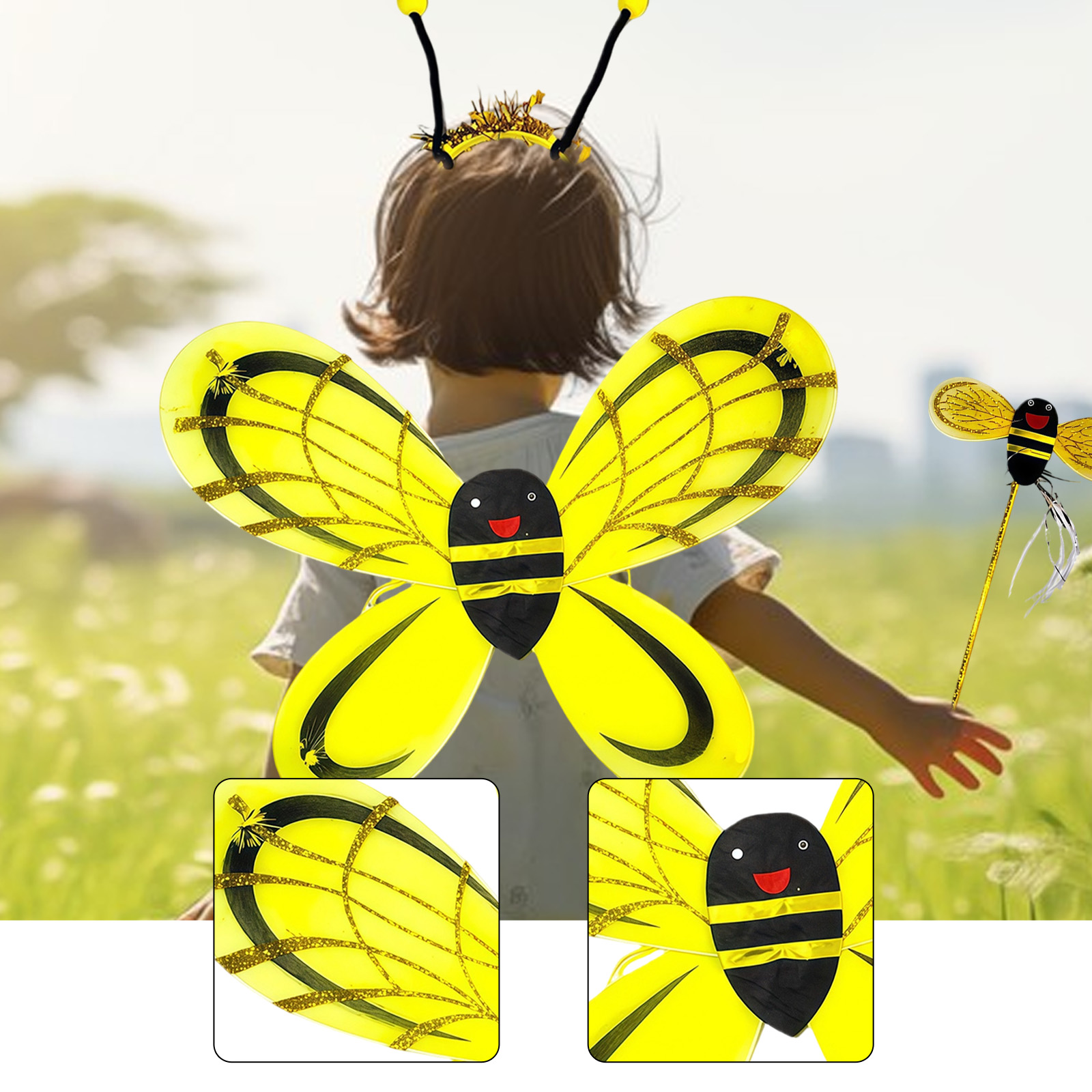 Bee Wing Dress up Easy to Wear - Easy Cosplay Prop ulasan dan harga