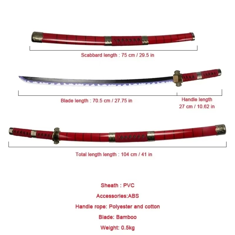 40incn Roronoa Zoro Katana Nin - Cosplay Prop Knife ulasan dan harga