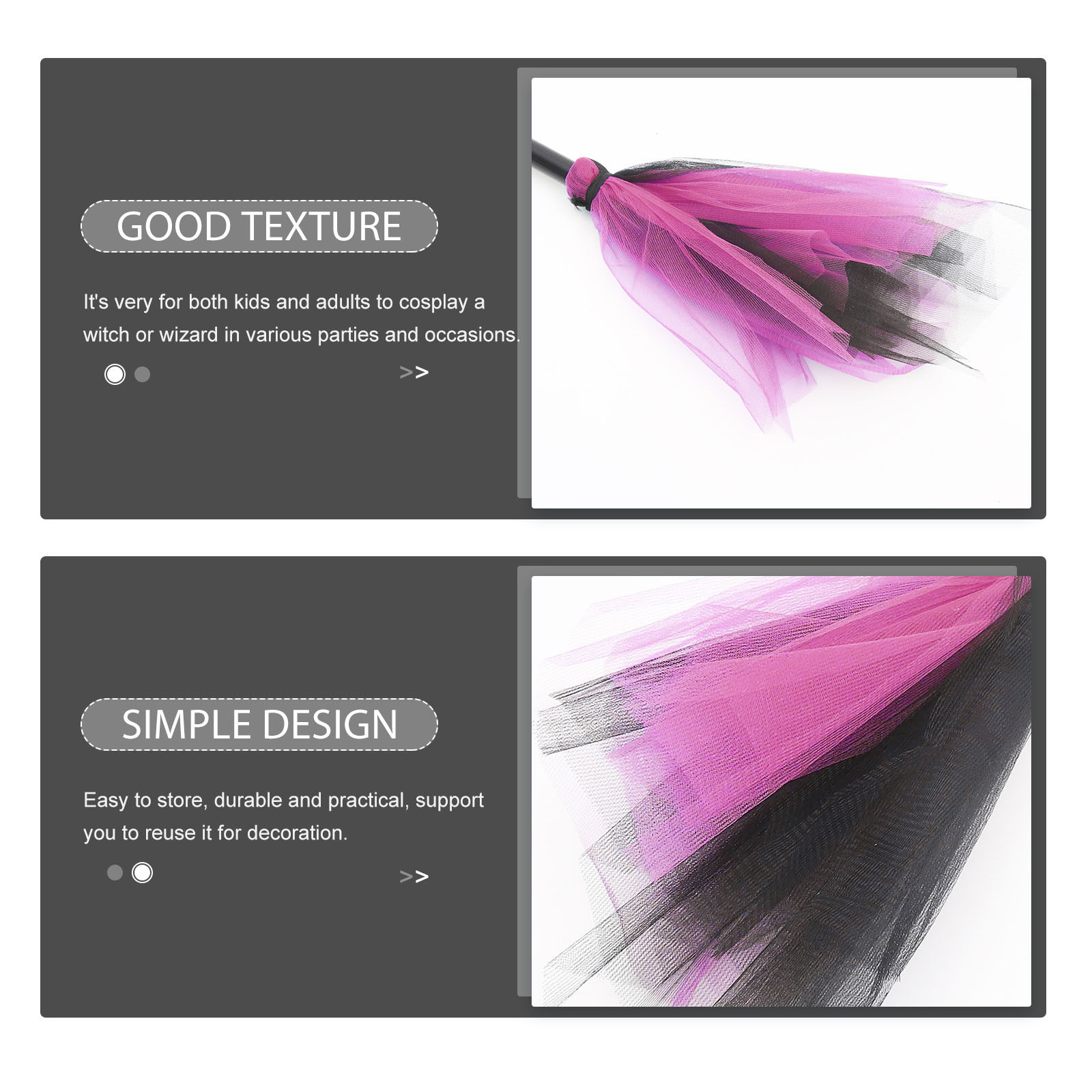 Witch Broom Halloween Decorati - Easy Cosplay Prop ulasan dan harga