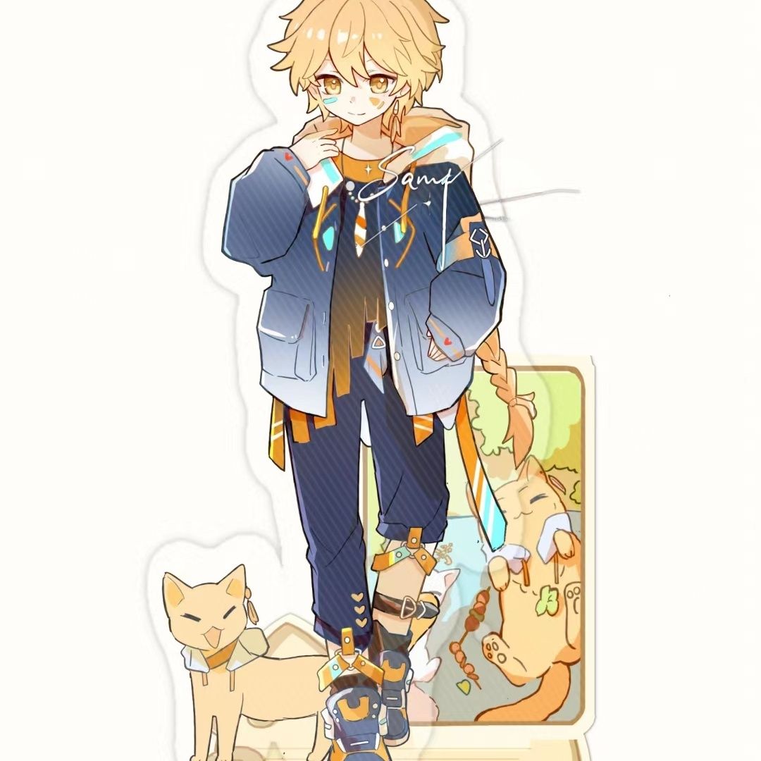 Anime Genshin Impact Traveler  - Acrylic Cosplay Prop ulasan dan harga