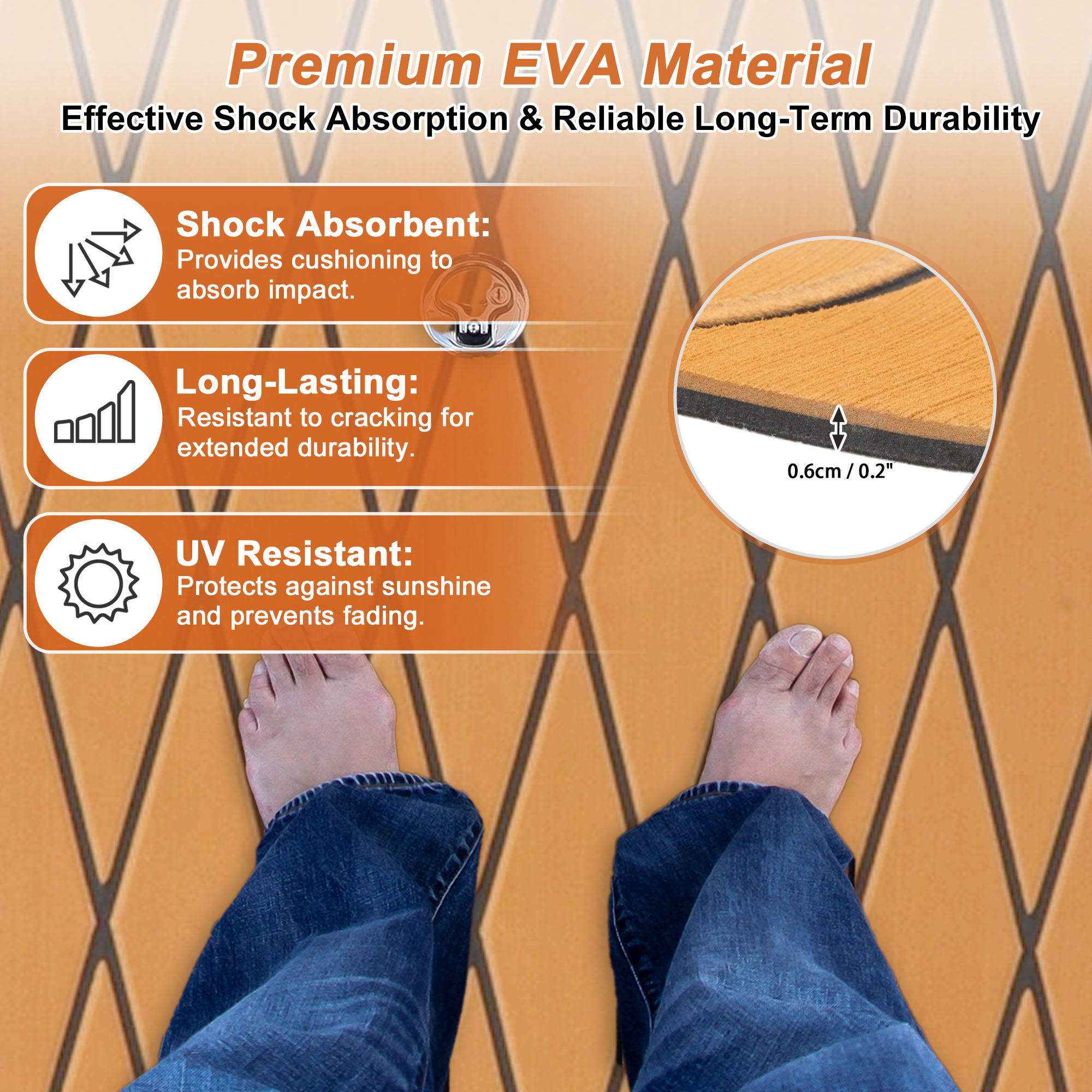 UXCELL 2440X400X6mm Self-Adhes - Eva Foam Sheet ulasan dan harga