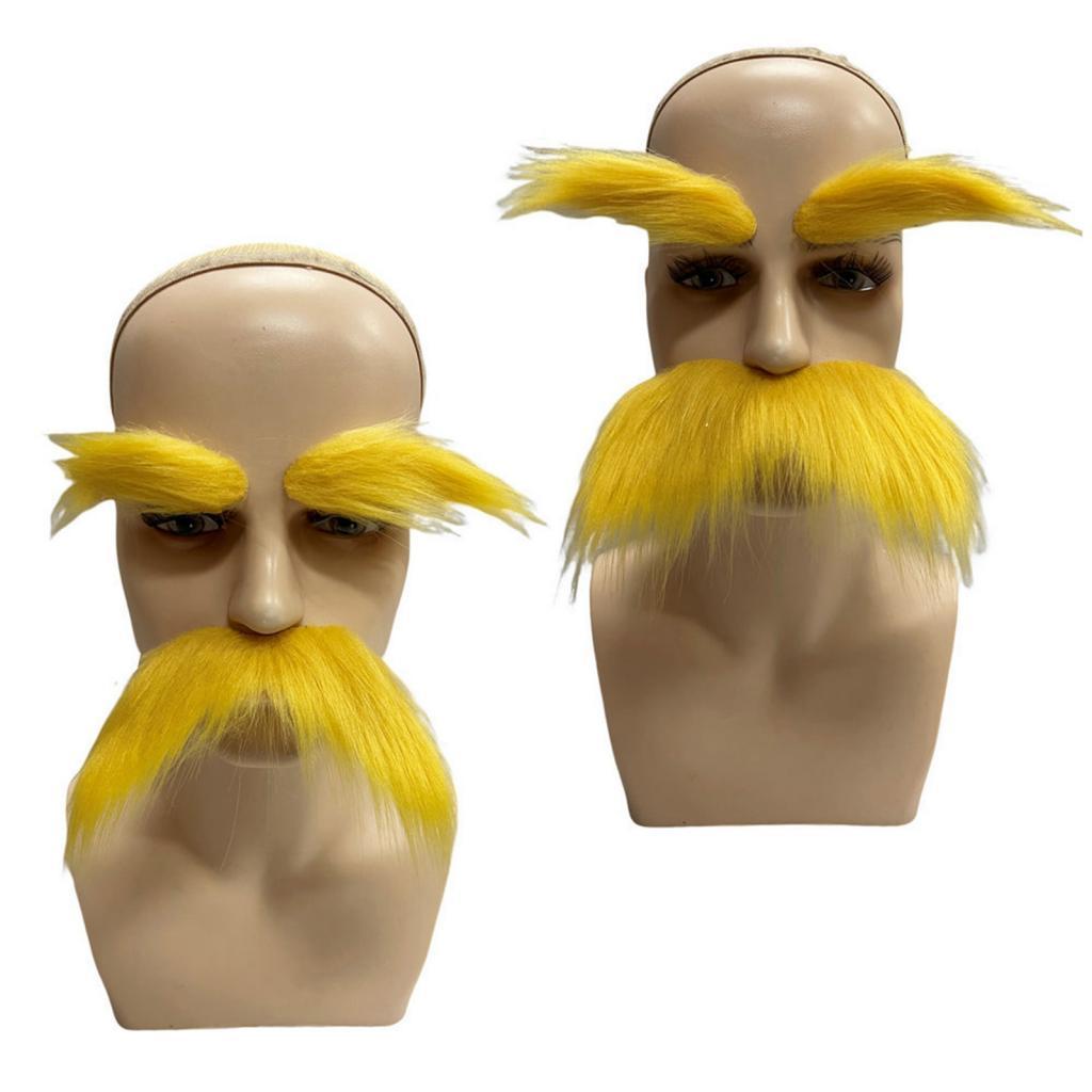 Fake Mustache and Eyebrows Sel - Cosplay Prop Kit ulasan dan harga