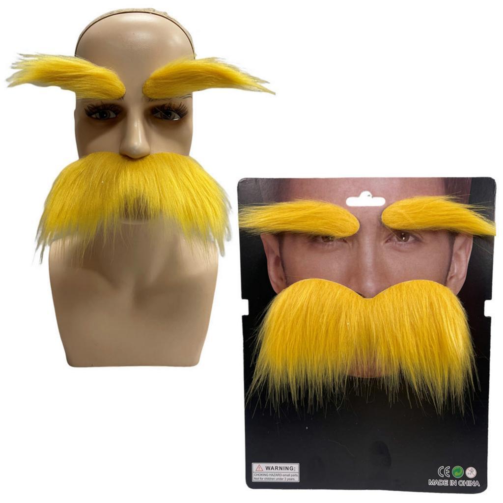Novelty Stick on Fake Mustache - Cosplay Prop Kit ulasan dan harga