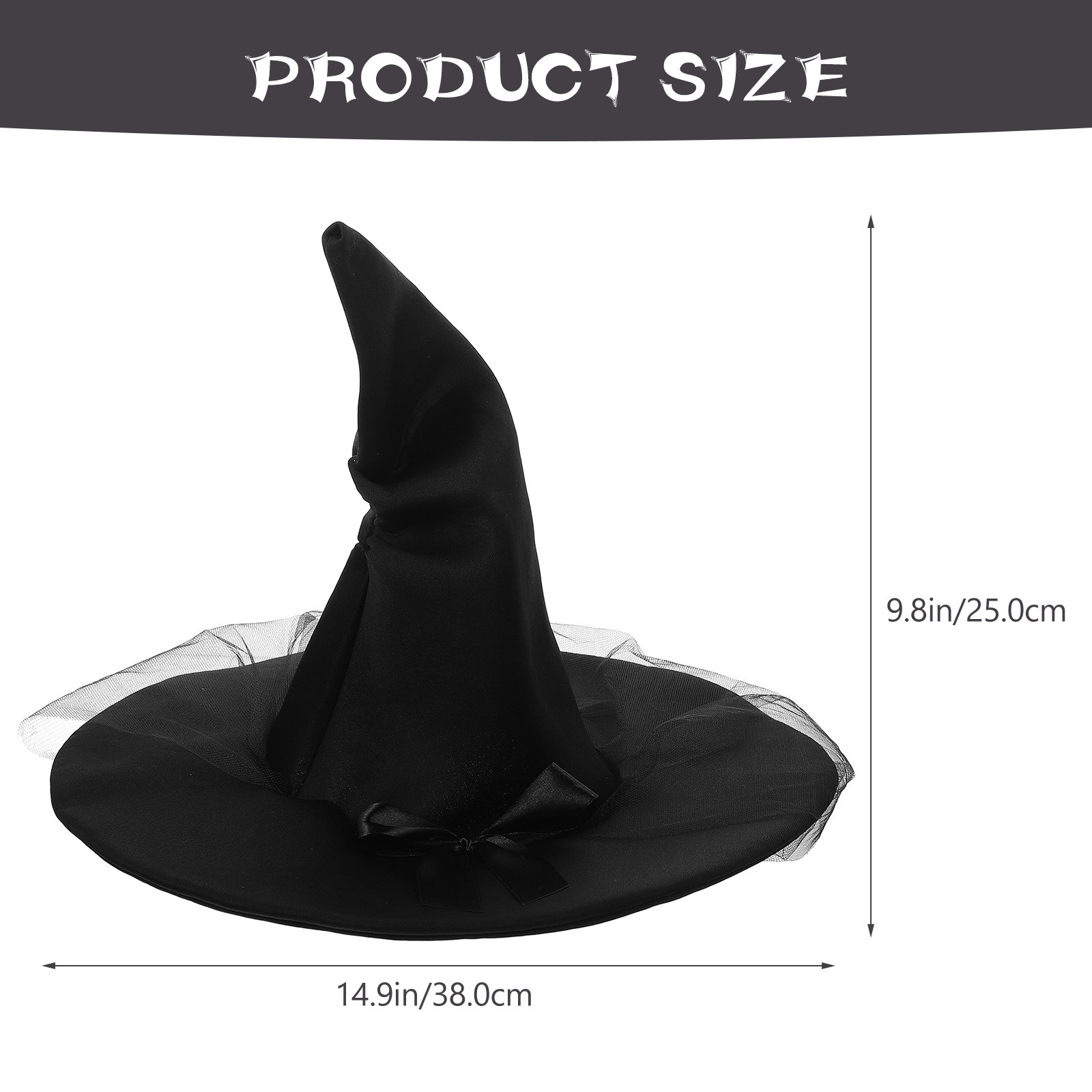 Halloween Party Witch Hat Eleg - Easy Cosplay Prop ulasan dan harga