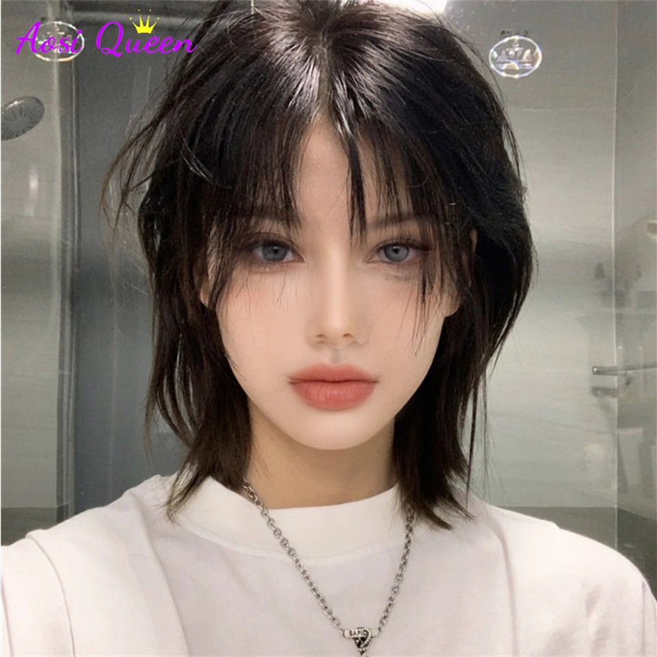 AS Synthetic Wig Female Short  - Wig Fiber Net ulasan dan harga