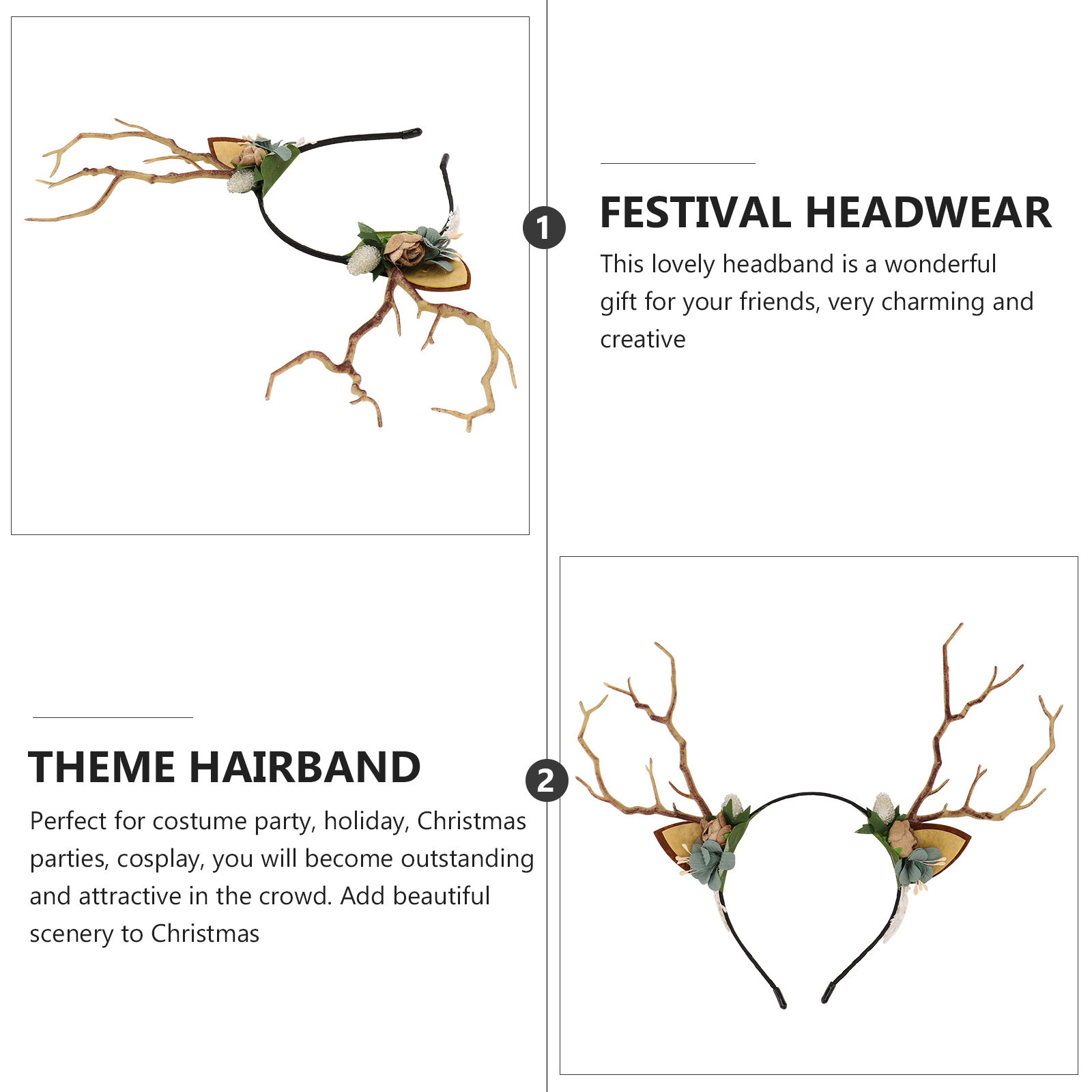 1Pcs Adorable Antler Shaped He - Easy Cosplay Prop ulasan dan harga
