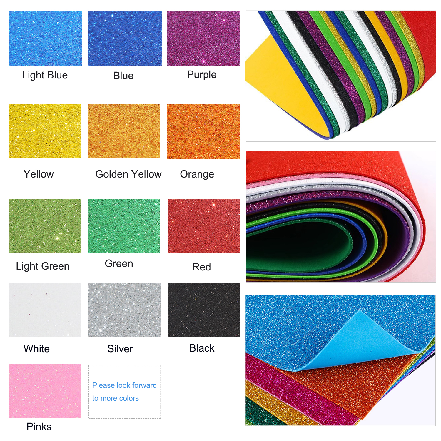 1pcs Sparkling Golds EVA Foam  - Eva Foam Sheet ulasan dan harga