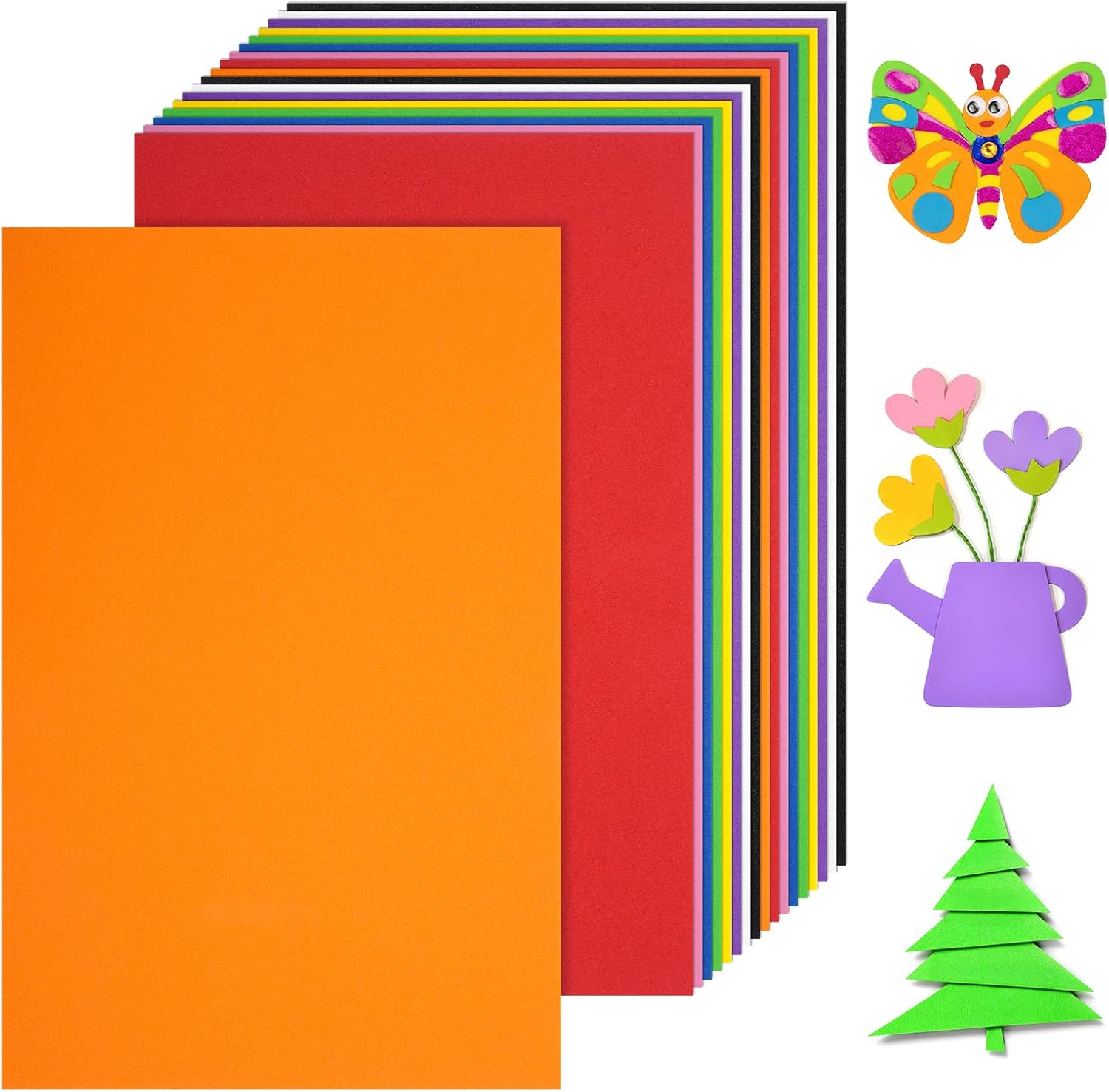 18 Sheets Foam Sheets, 9 Color - Eva Foam Sheet ulasan dan harga