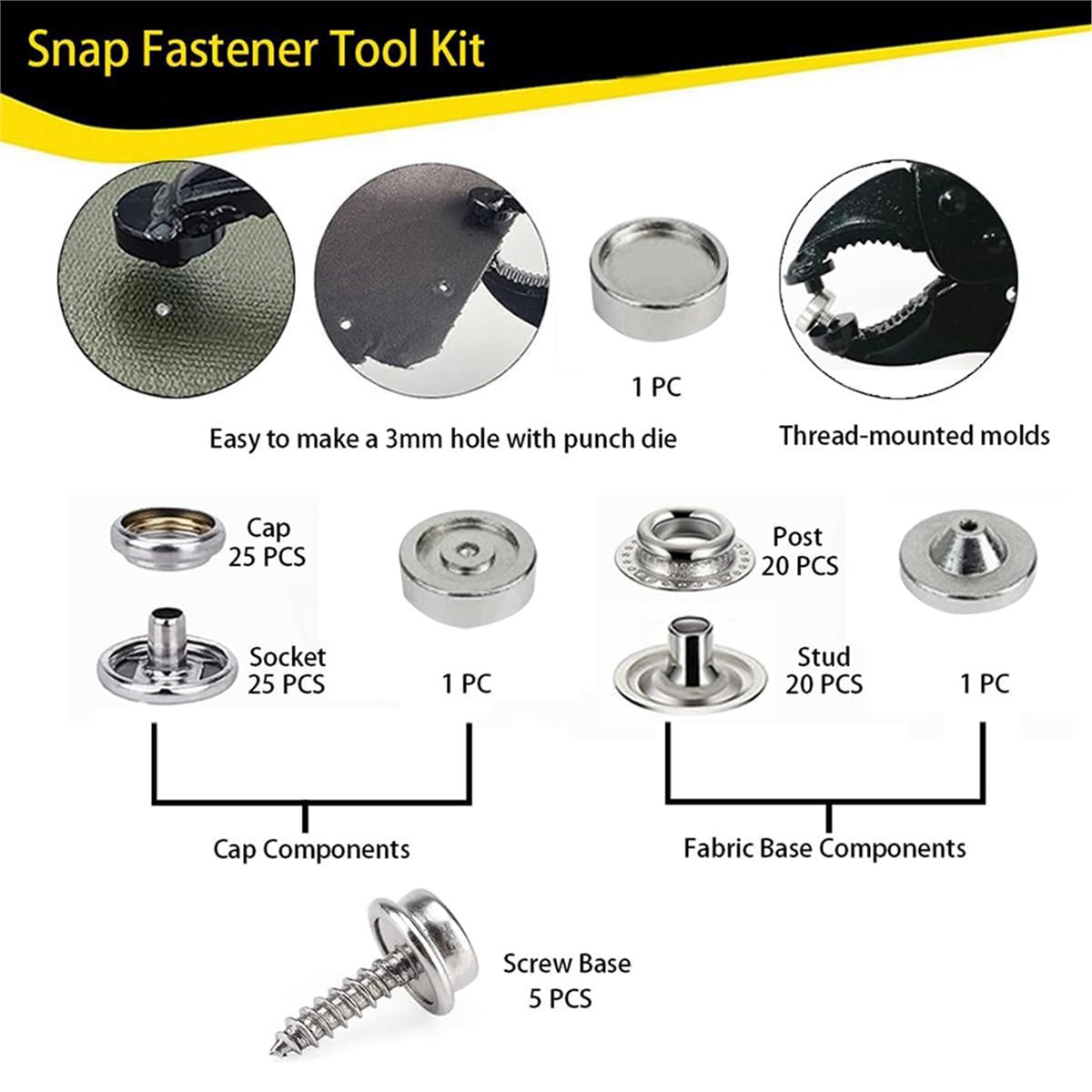 【AT48】 NEW Heavy Duty Snap Fas - Snap Plier Setter ulasan dan harga