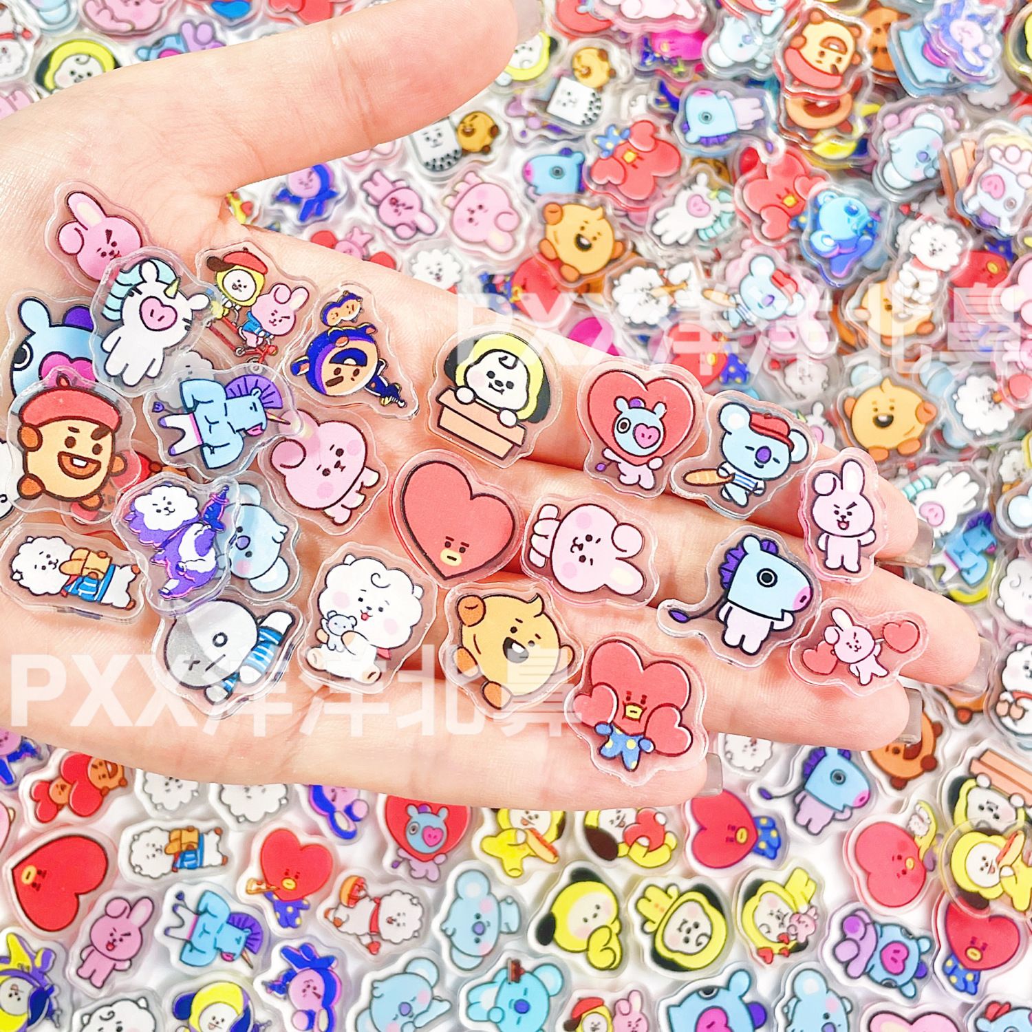 100pcs BT21 BTS single-layer 2 - Acrylic Cosplay Prop ulasan dan harga