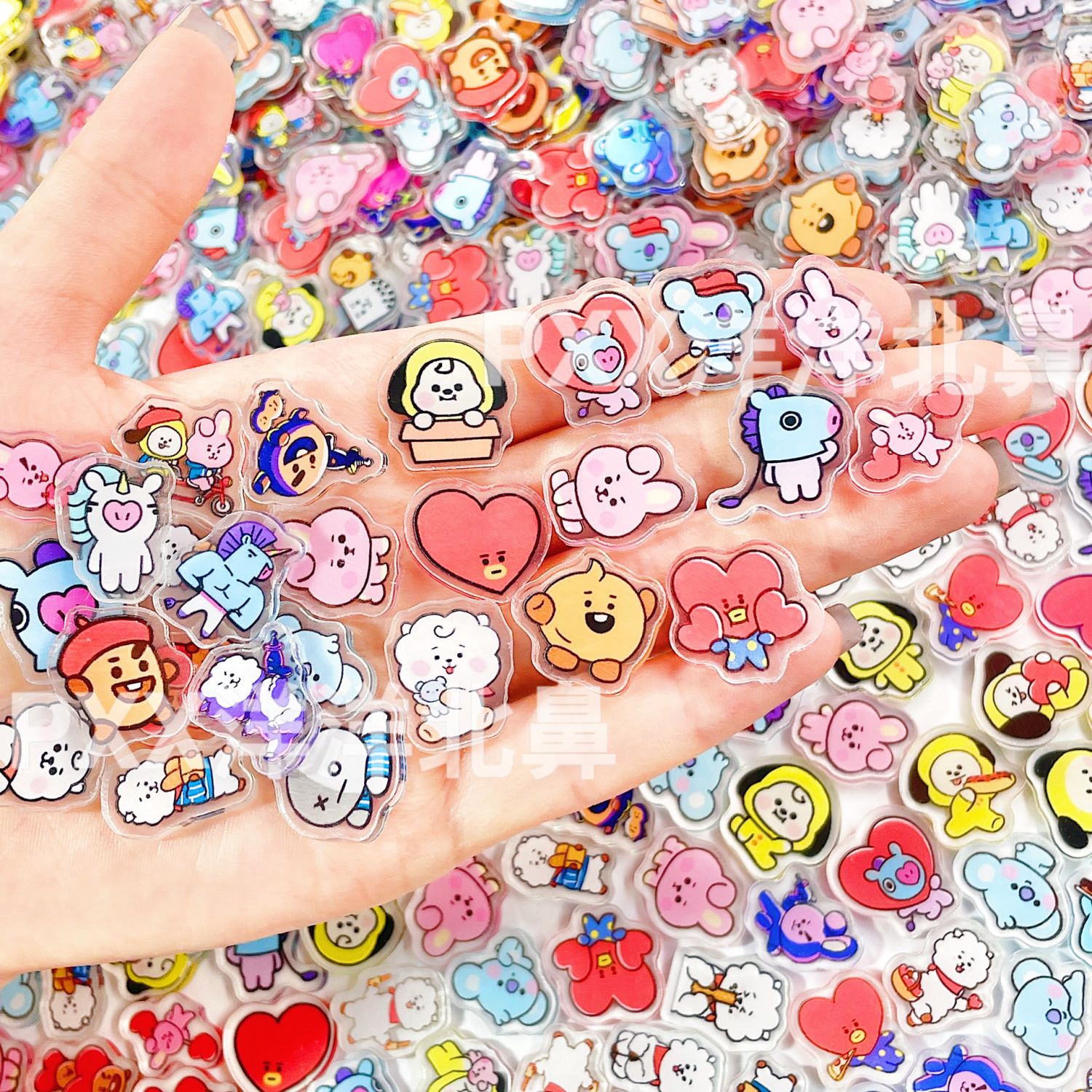 100pcs BT21 BTS single-layer 2 - Acrylic Cosplay Prop ulasan dan harga