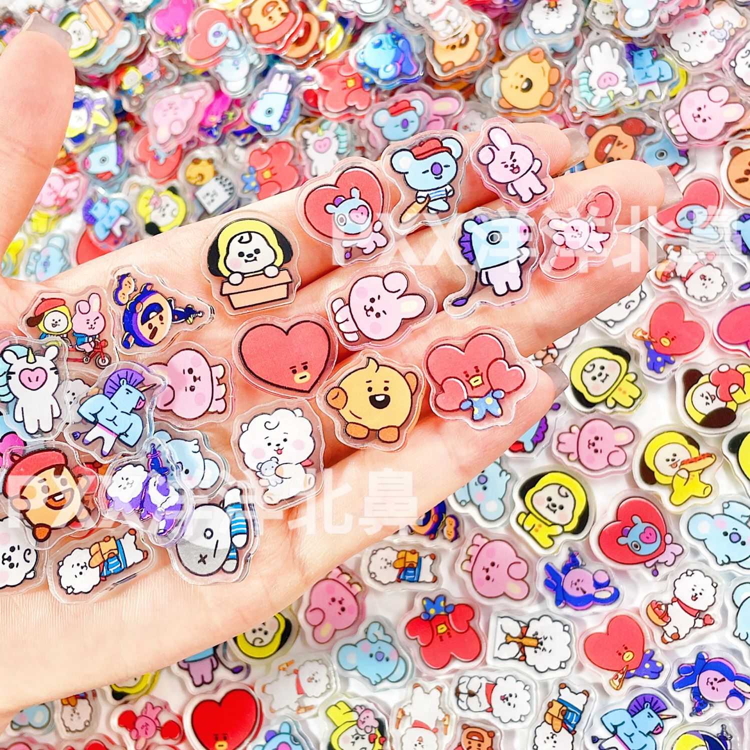 100pcs BT21 BTS single-layer 2 - Acrylic Cosplay Prop ulasan dan harga