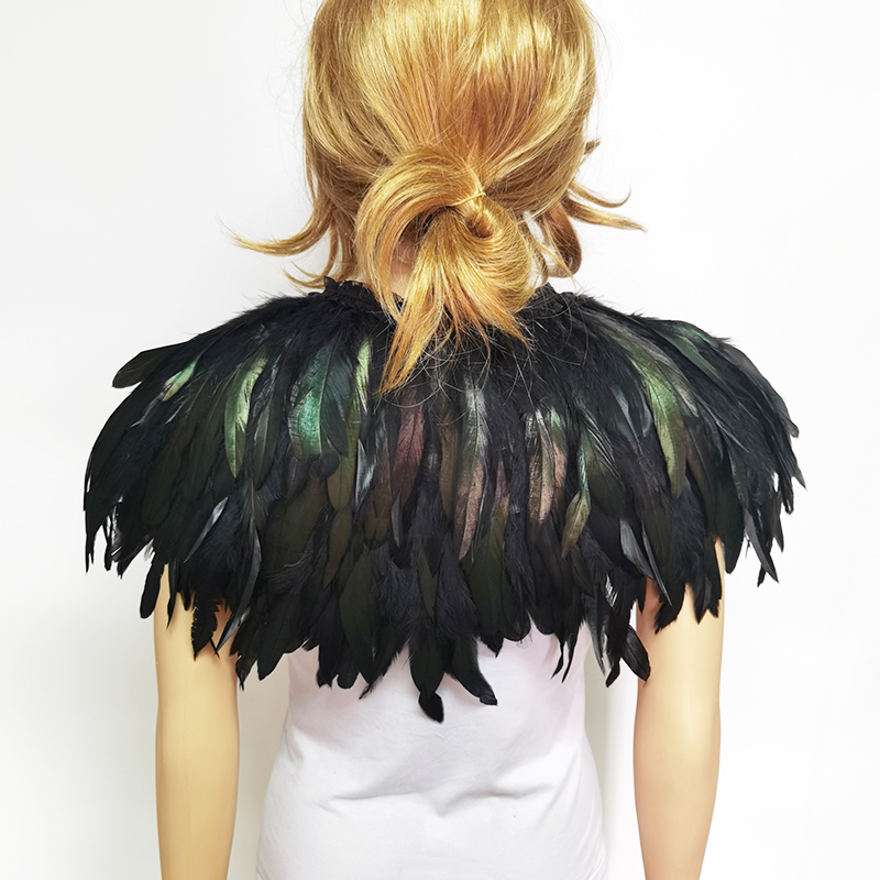 3 Layer Gothic Feather Shawl I - Cosplay Floating Prop ulasan dan harga