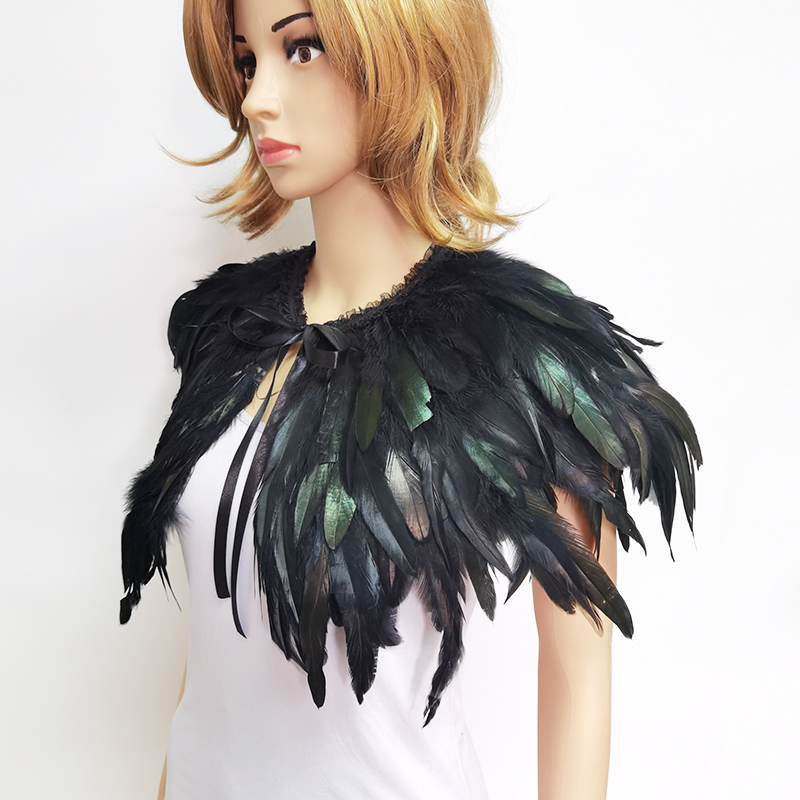 3 Layer Gothic Feather Shawl I - Cosplay Floating Prop ulasan dan harga