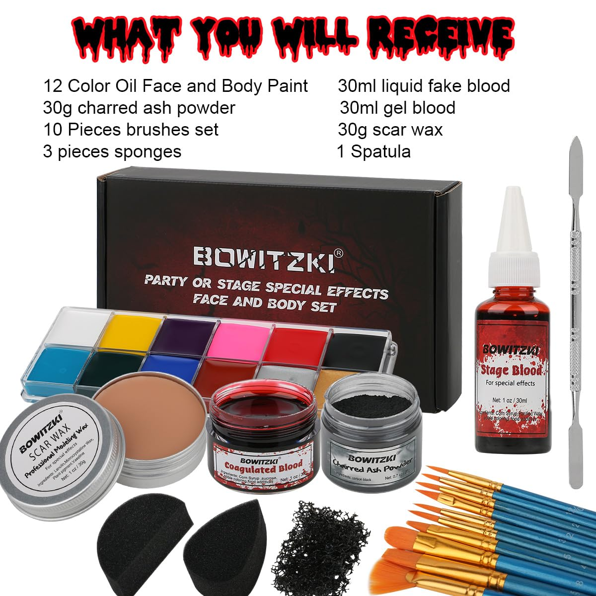 Bowitzki SFX Face Body Paint , - Body Paint Sfx ulasan dan harga